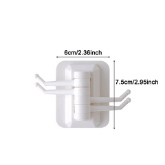 3pcs Seamless Adhesive Bathroom Wall Towel Hook