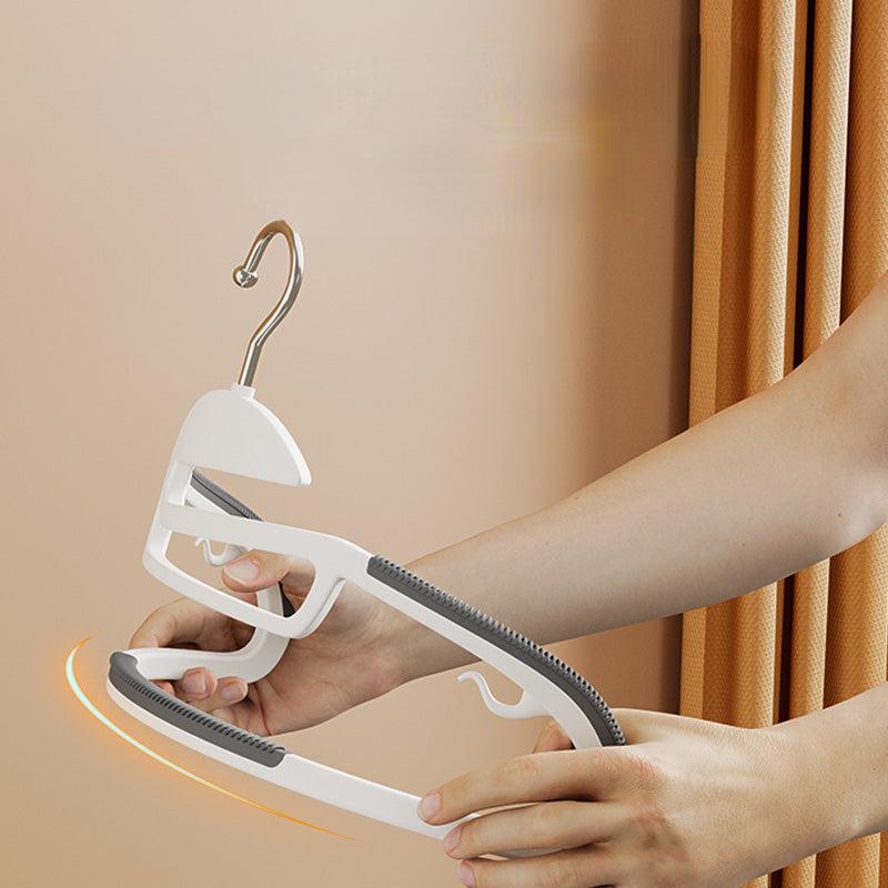 2pcs Non-slip Clothes Hanger with Double Position No Trace Clothes Rack