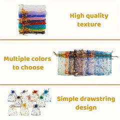Moon Star Organza Jewelry Candy Bag Store Wedding Gift Christmas