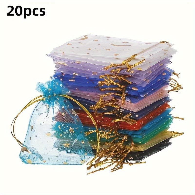 Moon Star Organza Jewelry Candy Bag Store Wedding Gift Christmas