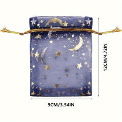 Moon Star Organza Jewelry Candy Bag Store Wedding Gift Christmas