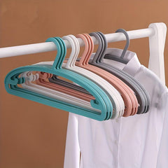 5pcs Multifunctional Clothes Hangers Wide Shoulder Wet And Dry Thick Plastic