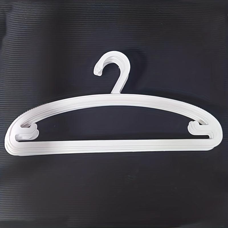 5pcs Multifunctional Clothes Hangers Wide Shoulder Wet And Dry Thick Plastic