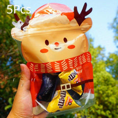 5pcs Christmas Gift Bags Candy Bags Perfect For Birthdays Parties