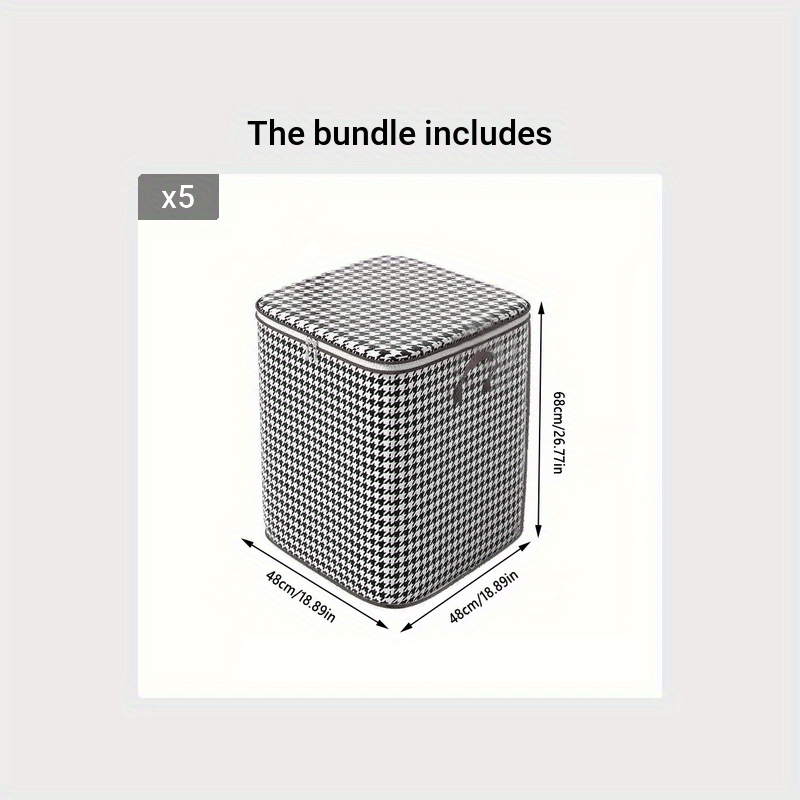 Foldable Storage Closet Organizers with Handles and Lids