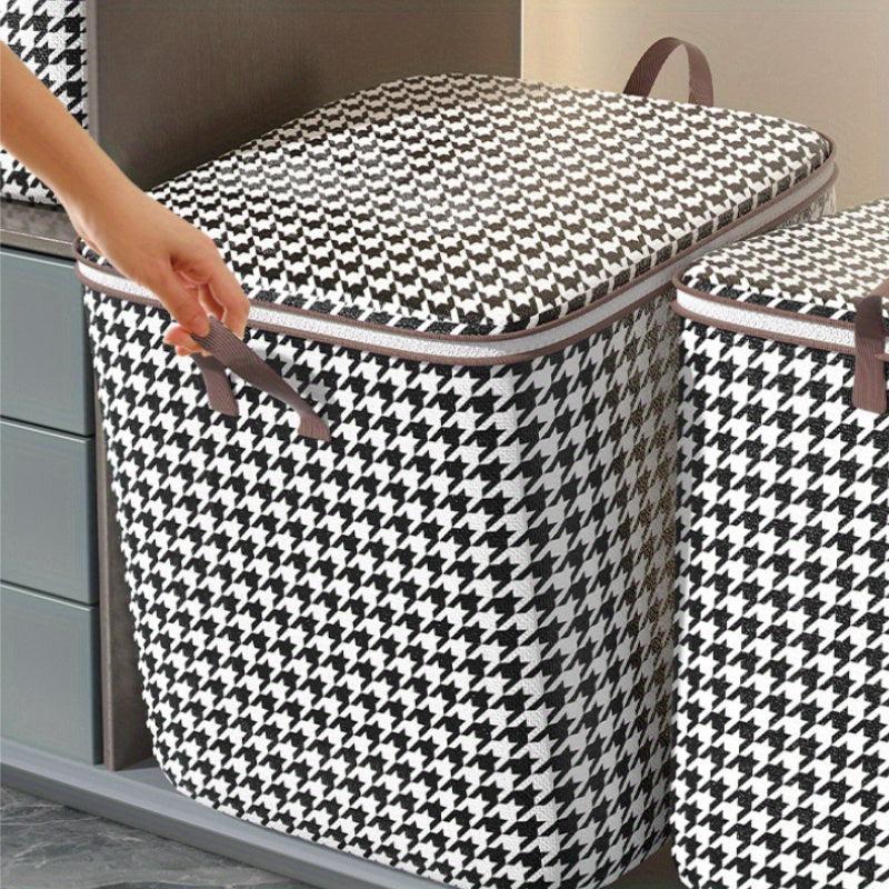 Foldable Storage Closet Organizers with Handles and Lids