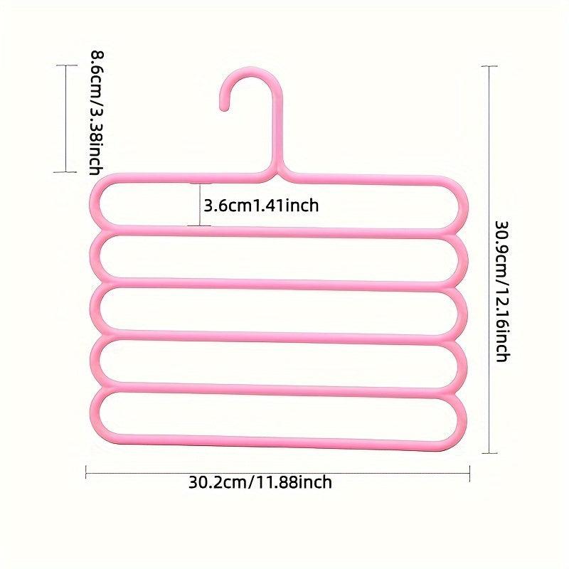 6pcs 5 Layer Racks Scarf Hanger Trouser Rack For Clothes Store