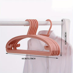 5pcs Plastic Clothes Hanger Closet Organizer Laundry Drying Rack