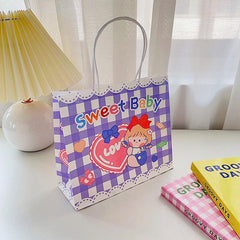 4pcs Cartoon Paper Gift Bags for Birthday Desserts