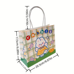 4pcs Cartoon Paper Gift Bags for Birthday Desserts