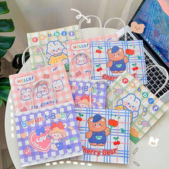 4pcs Cartoon Paper Gift Bags for Birthday Desserts
