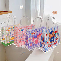 4pcs Cartoon Paper Gift Bags for Birthday Desserts