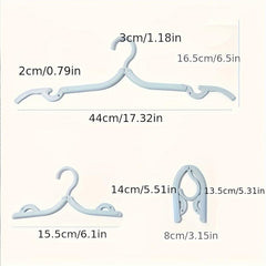 4pcs Folding Clothes Hanger Travel Portable Clothes Hanger for Drying Clothes