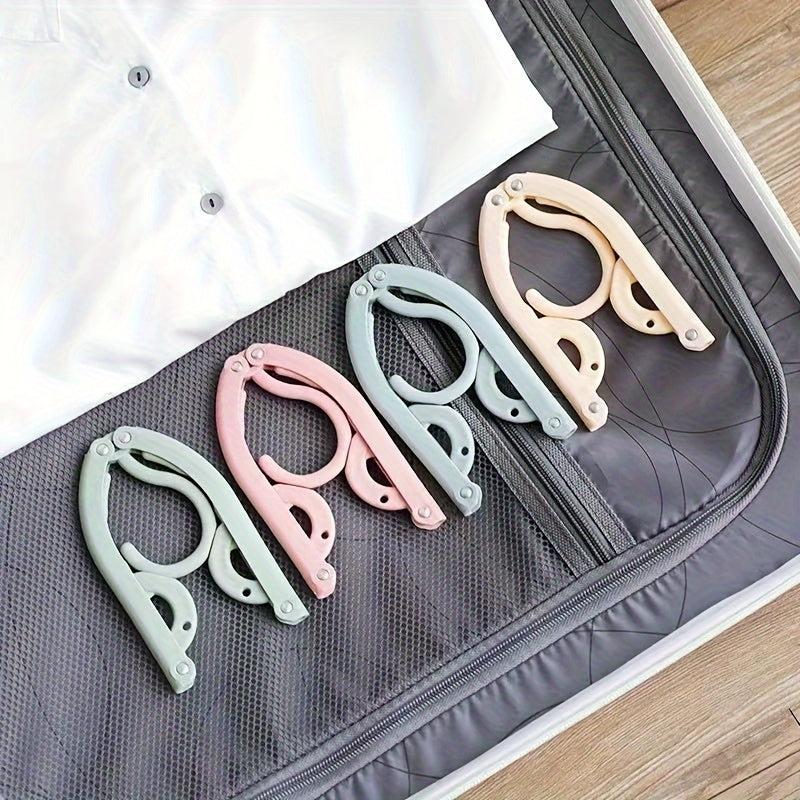 4pcs Folding Clothes Hanger Travel Portable Clothes Hanger for Drying Clothes