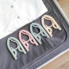4pcs Folding Clothes Hanger Travel Portable Clothes Hanger for Drying Clothes