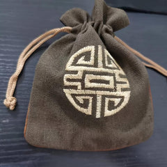 5pcs Linen Drawstring Gift Bags for Storage