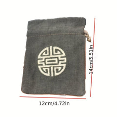 5pcs Linen Drawstring Gift Bags for Storage