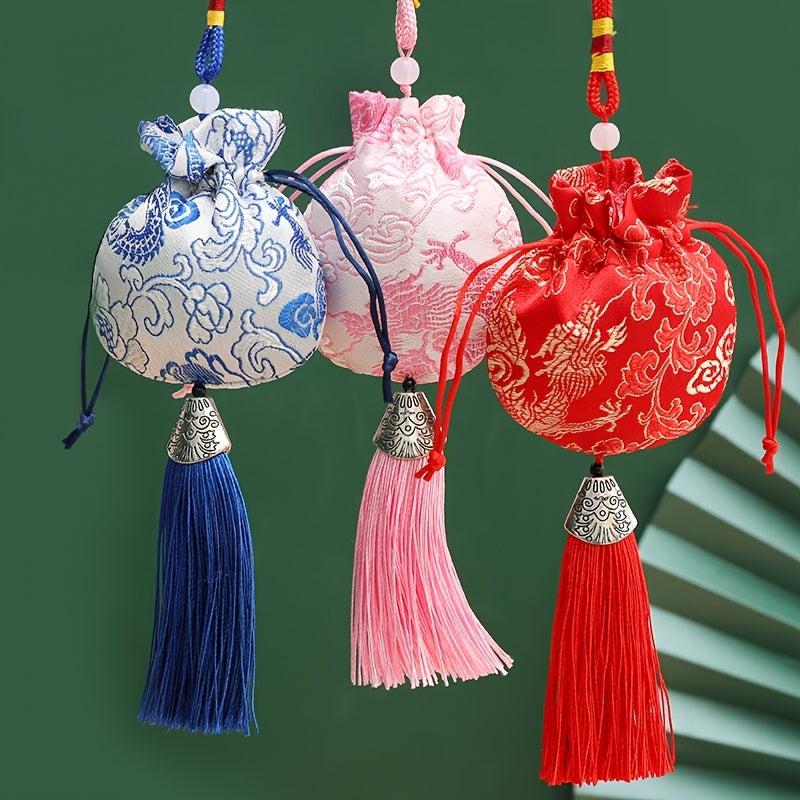 Chinese Dragon Pattern Lucky Bag Hanging In Car Dragon Boat Gift