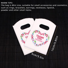 50pcs Mini Gift Bags Jewelry Cosmetic Packaging Bags Earrings Hair Clips