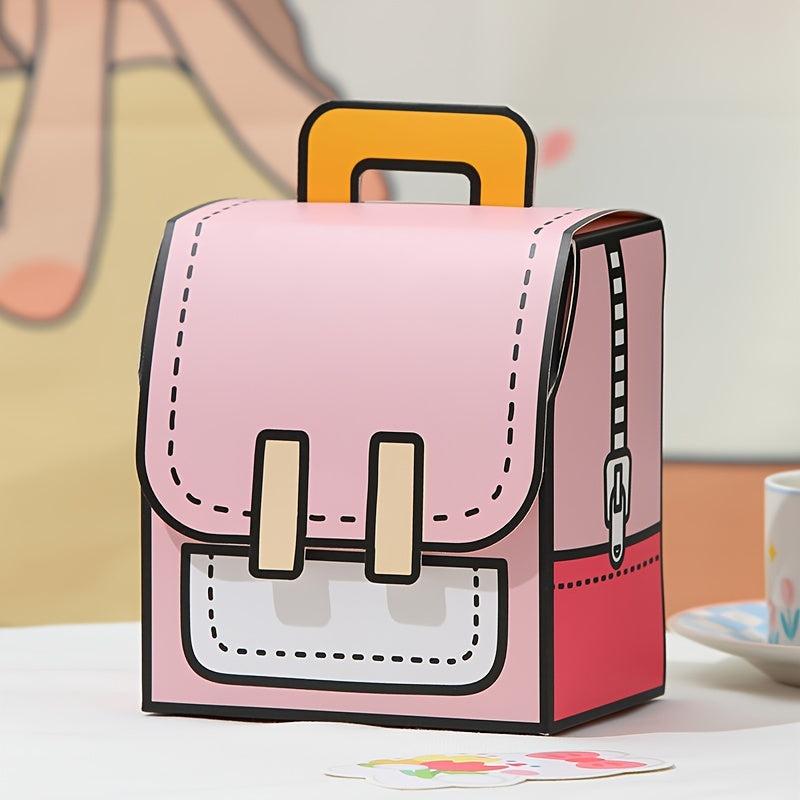 Cartoon Candy Backpack Baking Bag - Birthday Party Packaging Box