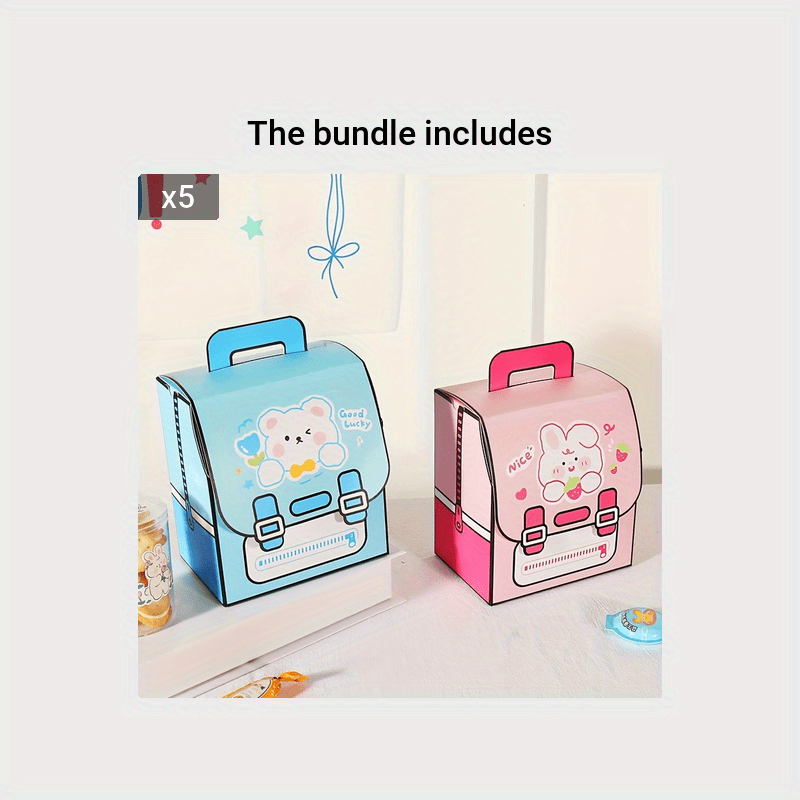 Cartoon Candy Backpack Baking Bag - Birthday Party Packaging Box