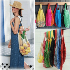 Reusable Fruit String Grocery Shopper Tote Mesh Shoulder Bag