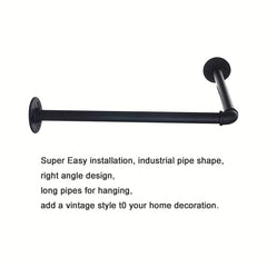 Wall Mounted Industrial Pipe Garment Rack for Clothing Stores