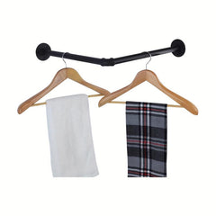 Wall Mounted Industrial Pipe Garment Rack for Clothing Stores