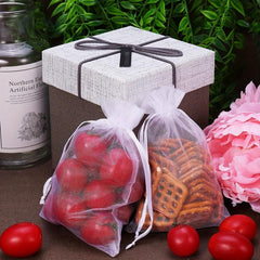 100pcs Clear Organza Gift Bags 4x6 Wedding Favors Mesh Gift Pouches