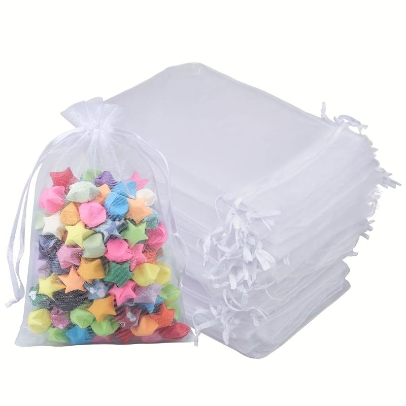 100pcs Clear Organza Gift Bags 4x6 Wedding Favors Mesh Gift Pouches