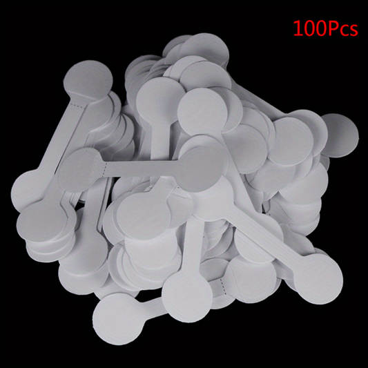 100pcs Jewelry Blank Labels Ring Necklace Display Card Self Sticker Hangtag