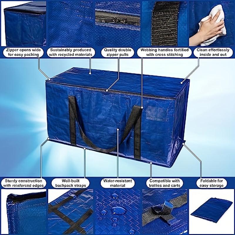 Waterproof Clothes Storage Bag Knitted Shopping Bag Foldable Quilt Storage Bag