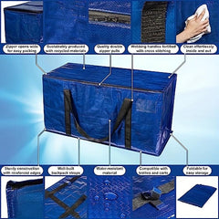 Waterproof Clothes Storage Bag Knitted Shopping Bag Foldable Quilt Storage Bag