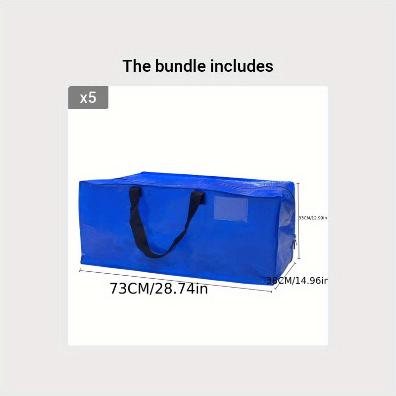 Waterproof Clothes Storage Bag Knitted Shopping Bag Foldable Quilt Storage Bag