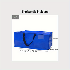 Waterproof Clothes Storage Bag Knitted Shopping Bag Foldable Quilt Storage Bag