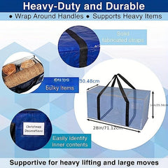 Waterproof Clothes Storage Bag Knitted Shopping Bag Foldable Quilt Storage Bag
