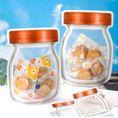10pcs Mason Bottle Biscuit Snack Sealing Bag for Food Storage