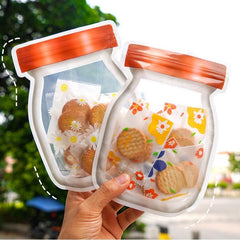 10pcs Mason Bottle Biscuit Snack Sealing Bag for Food Storage
