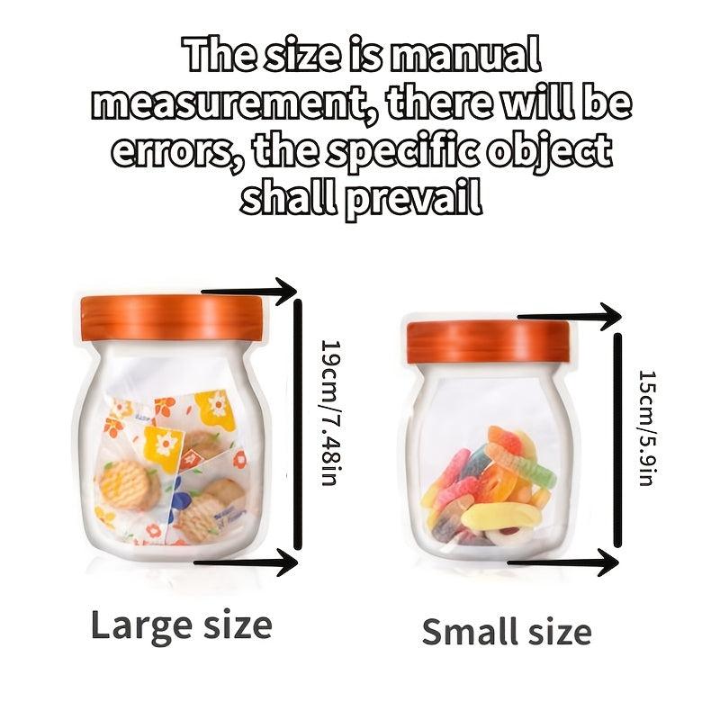 10pcs Mason Bottle Biscuit Snack Sealing Bag for Food Storage
