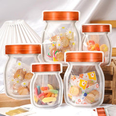 10pcs Mason Bottle Biscuit Snack Sealing Bag for Food Storage