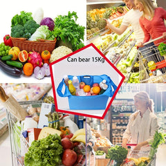 Reusable Folding Supermarket Shopping Bag Waterproof Machine Washable Tote