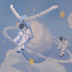 Horizontal Cartoon Astronaut Planet Gift Bag for Kids