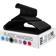6pcs Durable Hangers with Shoulder Slots Space Saving Plastic Hangers
