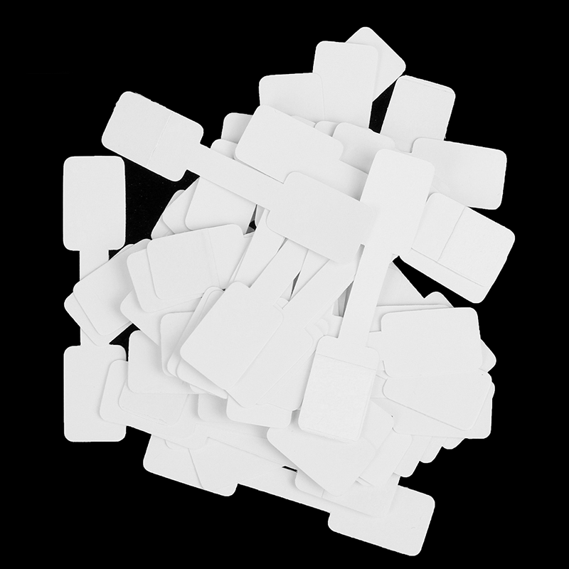 100pcs Blank Tags Necklace Ring Labels Stickers Paper Jewelry Display Card
