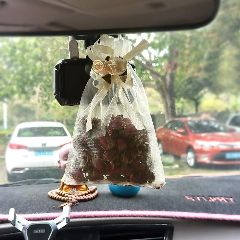 50pcs Organza Yarn Bags Flowers Wedding Gift Bags 10 16x15 24 Cm