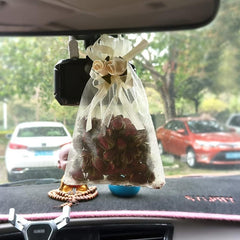 50pcs Organza Yarn Bags Flowers Wedding Gift Bags 10 16x15 24 Cm