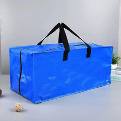 Woven Hand Zipper Bag Waterproof Moving Storage PP Snakeskin Bag
