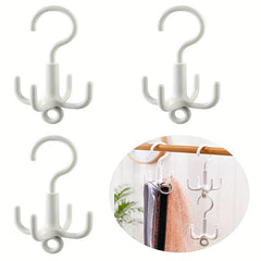 360u00b0 Rotation Wardrobe Hanger Claw Stackable Hook Tie Rack