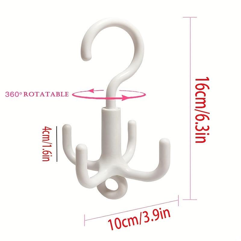 360u00b0 Rotation Wardrobe Hanger Claw Stackable Hook Tie Rack