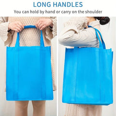 5pcs Reinforced Handle Grocery Bags Heavy Duty Large Shopping Totes
